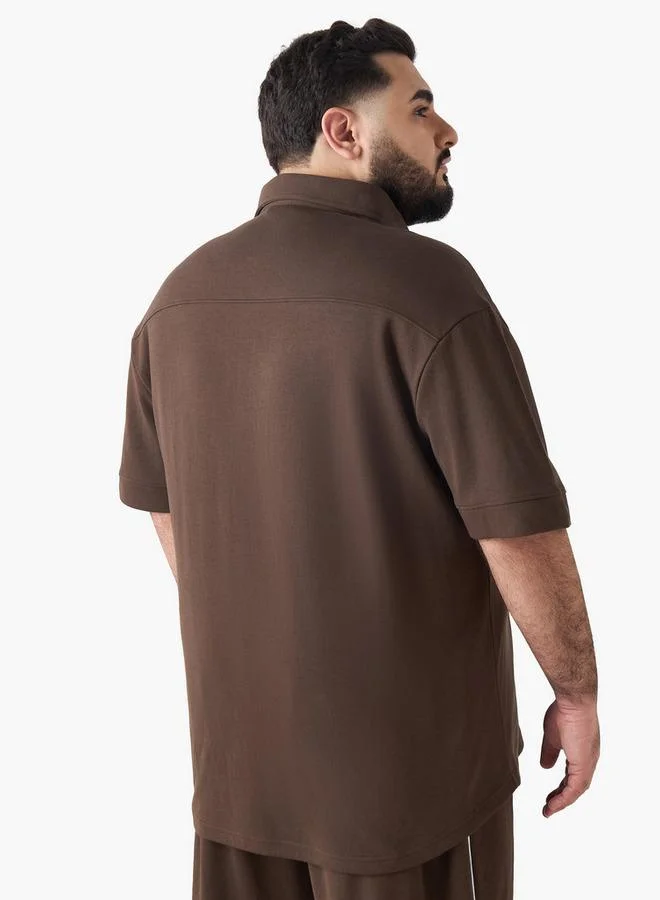 Maxim  Men Regular Fit Collared Short Sleeve Shirt for Men | Best Price UAE